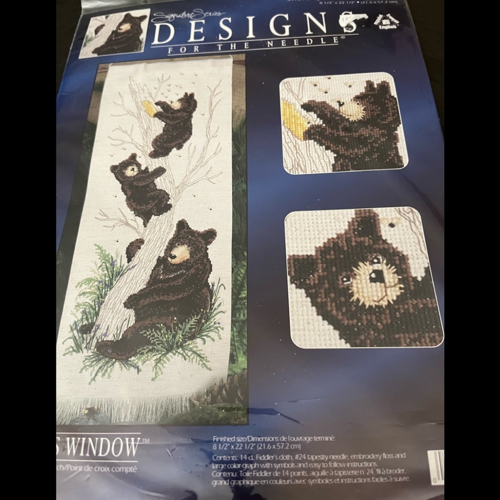 Signature series cross stitch kit Honey bears